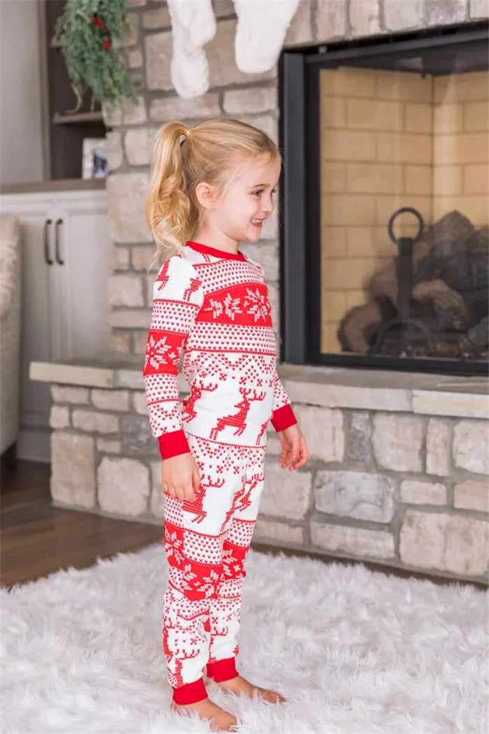 2025 Winter Christmas Look Wear All Elk Print Family Matching Outfits Mom Daughter Dad Son Pajamas Set Baby Romper Pjs Xmas Gift