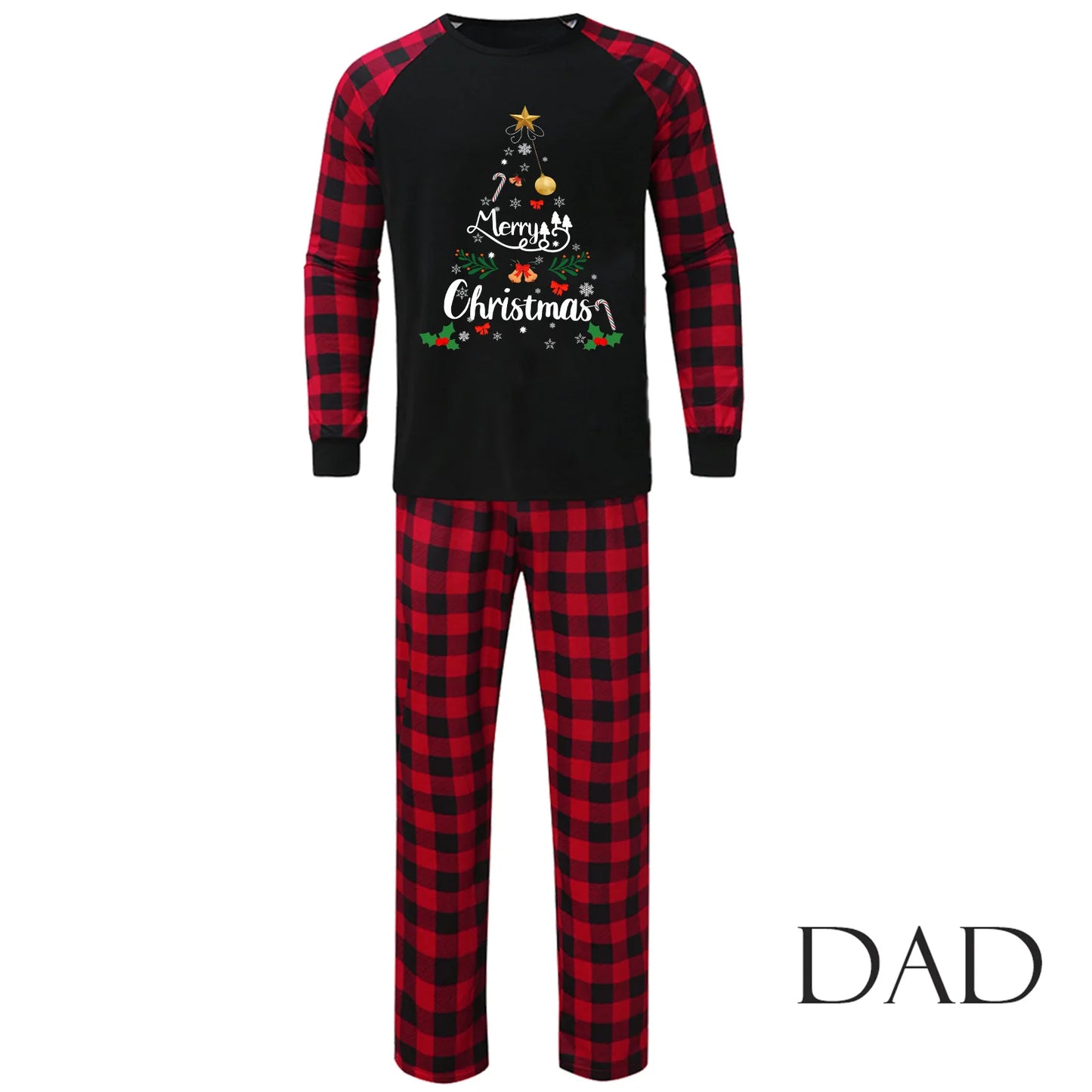 2025 New Family Matching Outfits Merry Christmas Print Adults Kids 2 Pieces Pajamas Set Soft Loose Sleepwear Xmas Look Pyjamas