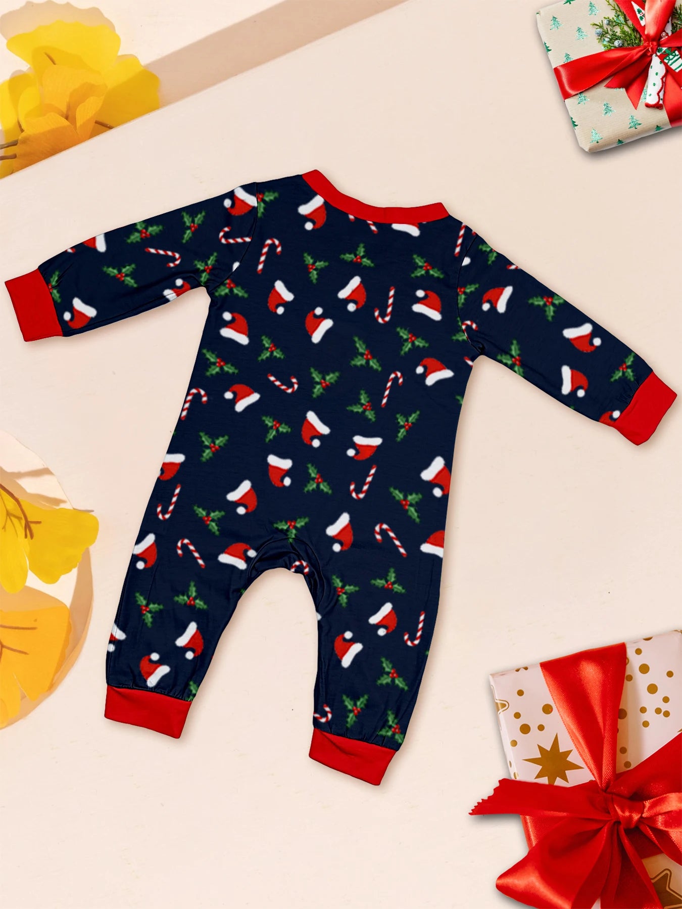 Merry Christmas Print Pajamas Set Mom Dad Kids Matching Outfits Clothing Sets Baby Romper Pjs Soft Warm Xmas Family Look Pyjamas