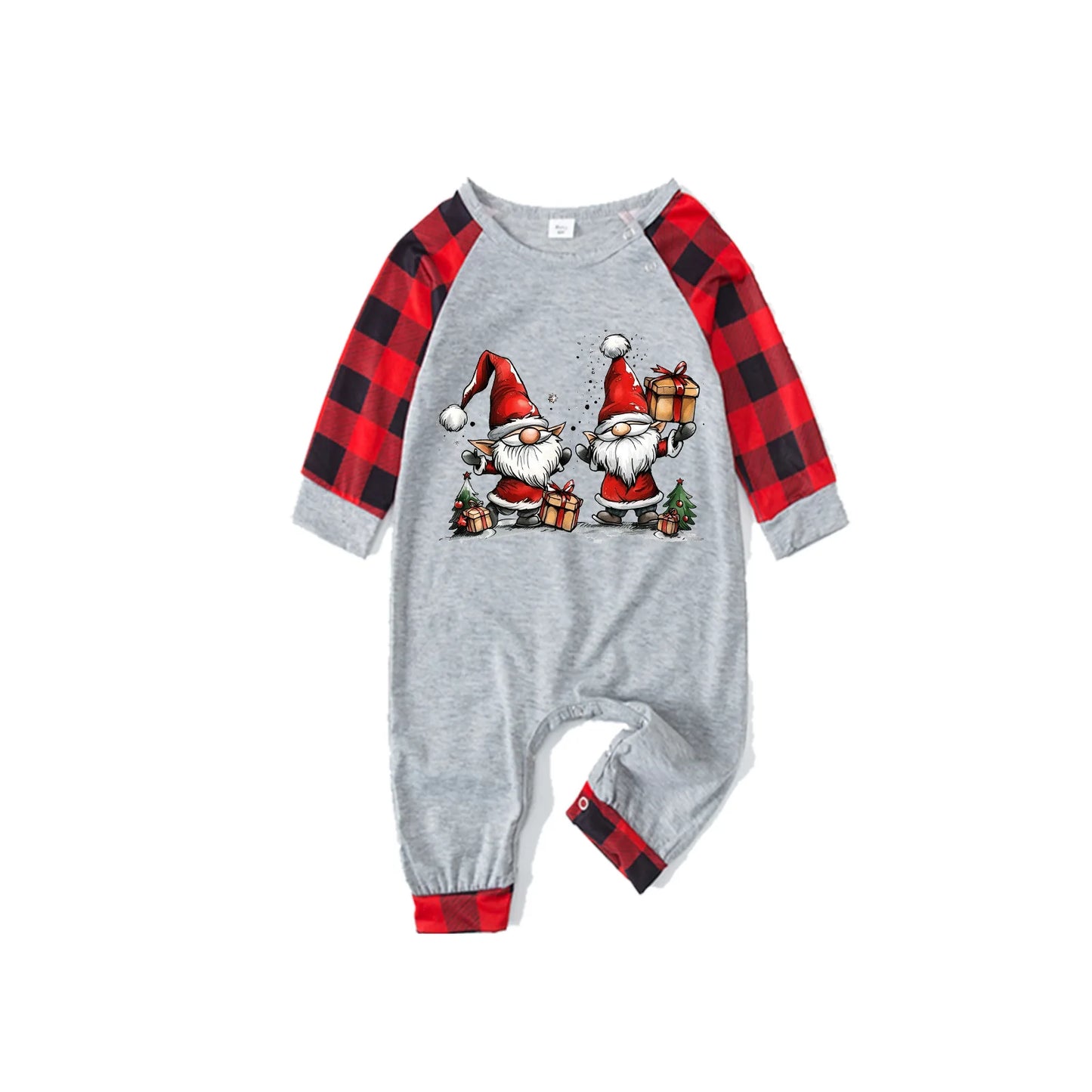 2025 New Santa Claus Print Christmas Matching Pajamas Set for Family Full Sleeve Two Pieces Suit Baby Romper Xmas Look Pyjamas