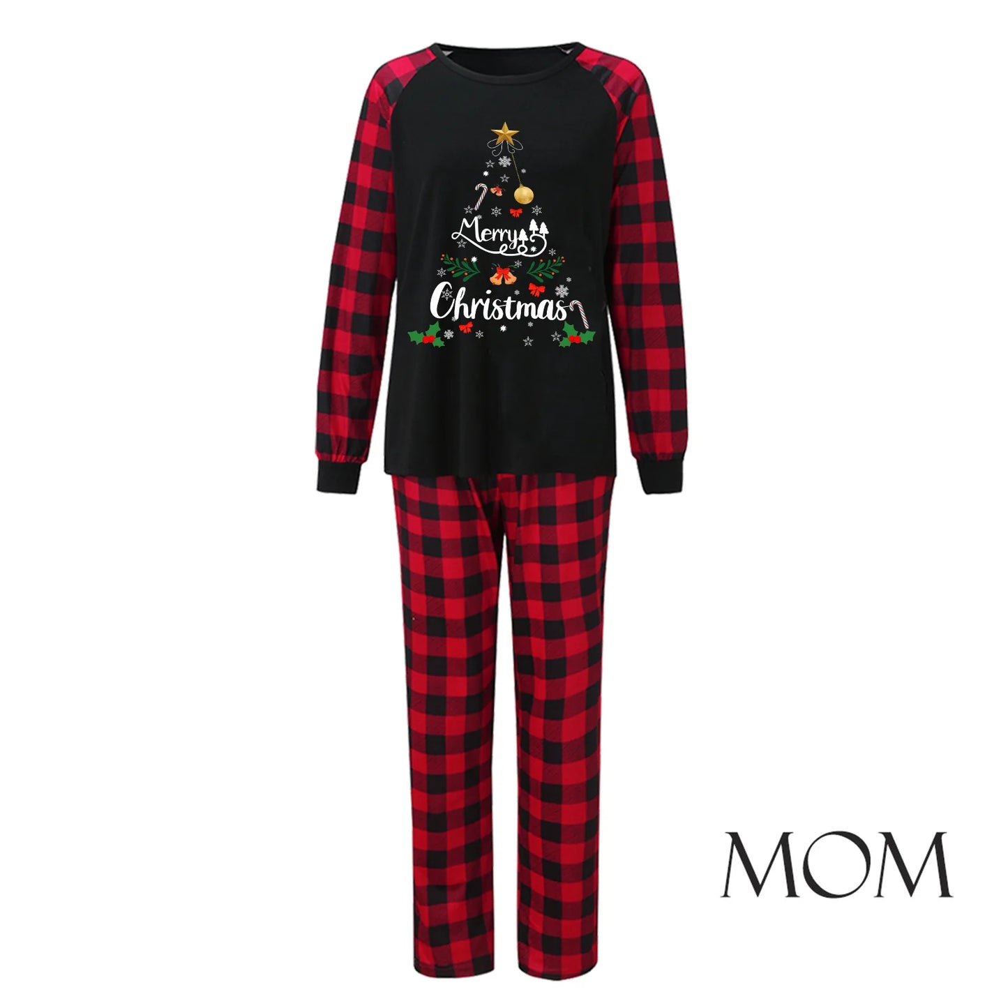2025 New Family Matching Outfits Merry Christmas Print Adults Kids 2 Pieces Pajamas Set Soft Loose Sleepwear Xmas Look Pyjamas