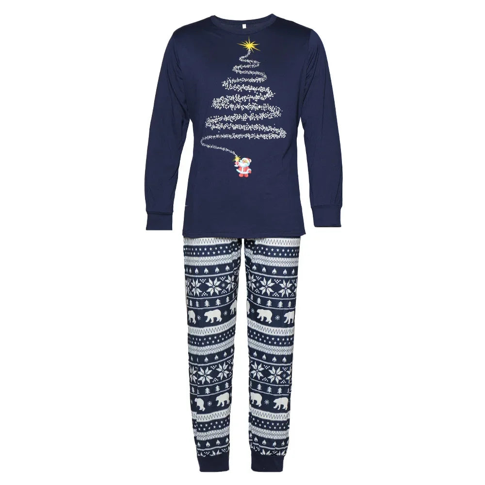 2025 New Family Christmas Pajamas Mom Dad Kids Matching Clothing Set Baby Romper Pjs Soft Loose 2 Pieces Suit Homewear Xmas Look