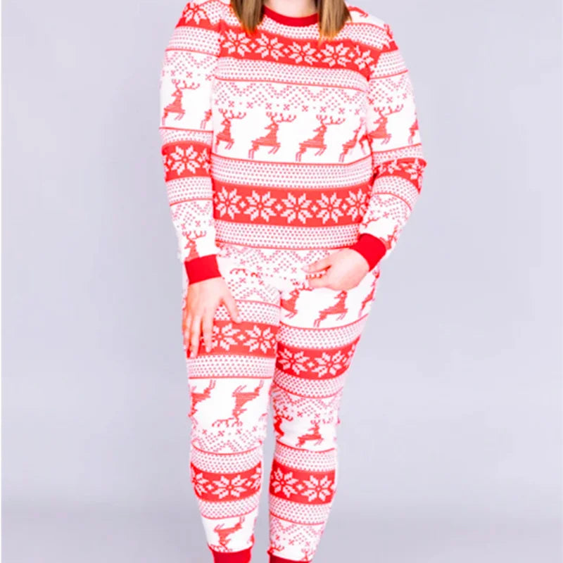 2025 Winter Christmas Look Wear All Elk Print Family Matching Outfits Mom Daughter Dad Son Pajamas Set Baby Romper Pjs Xmas Gift