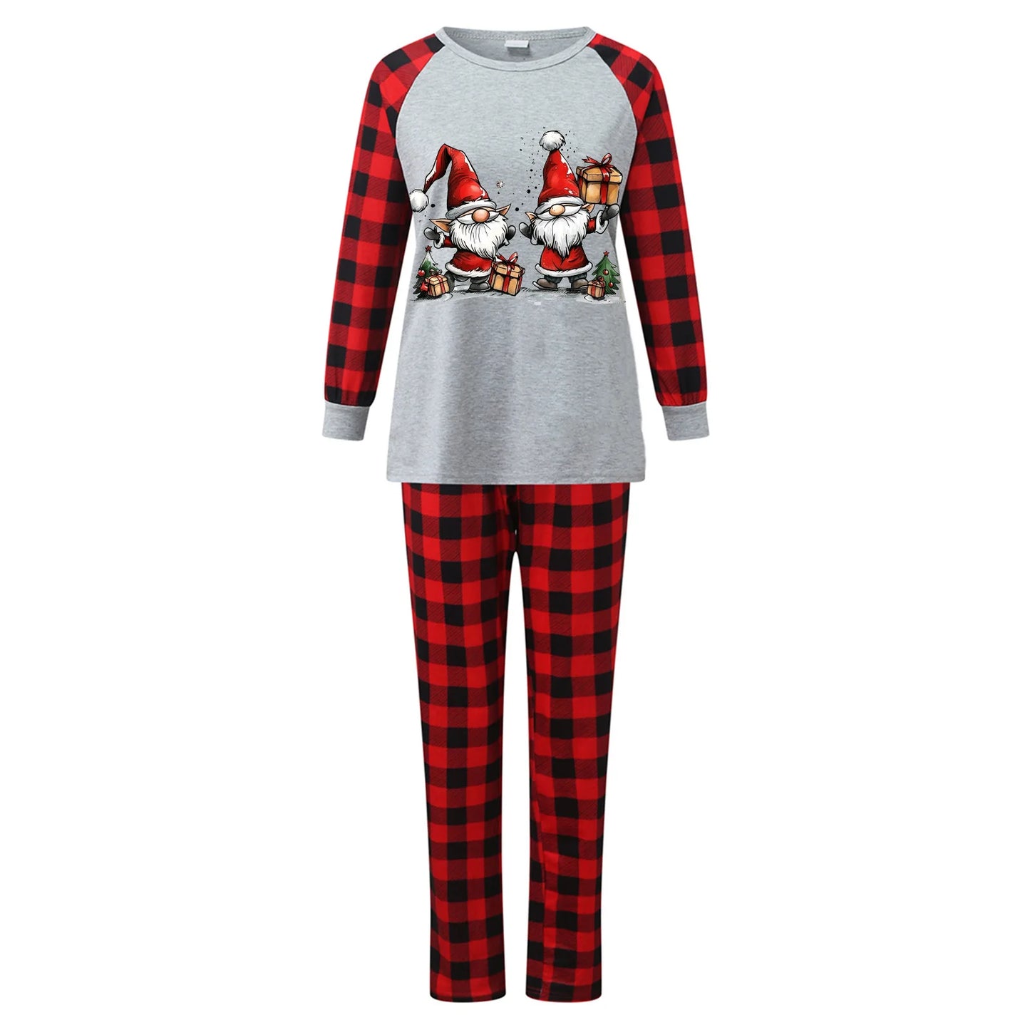 2025 New Santa Claus Print Christmas Matching Pajamas Set for Family Full Sleeve Two Pieces Suit Baby Romper Xmas Look Pyjamas