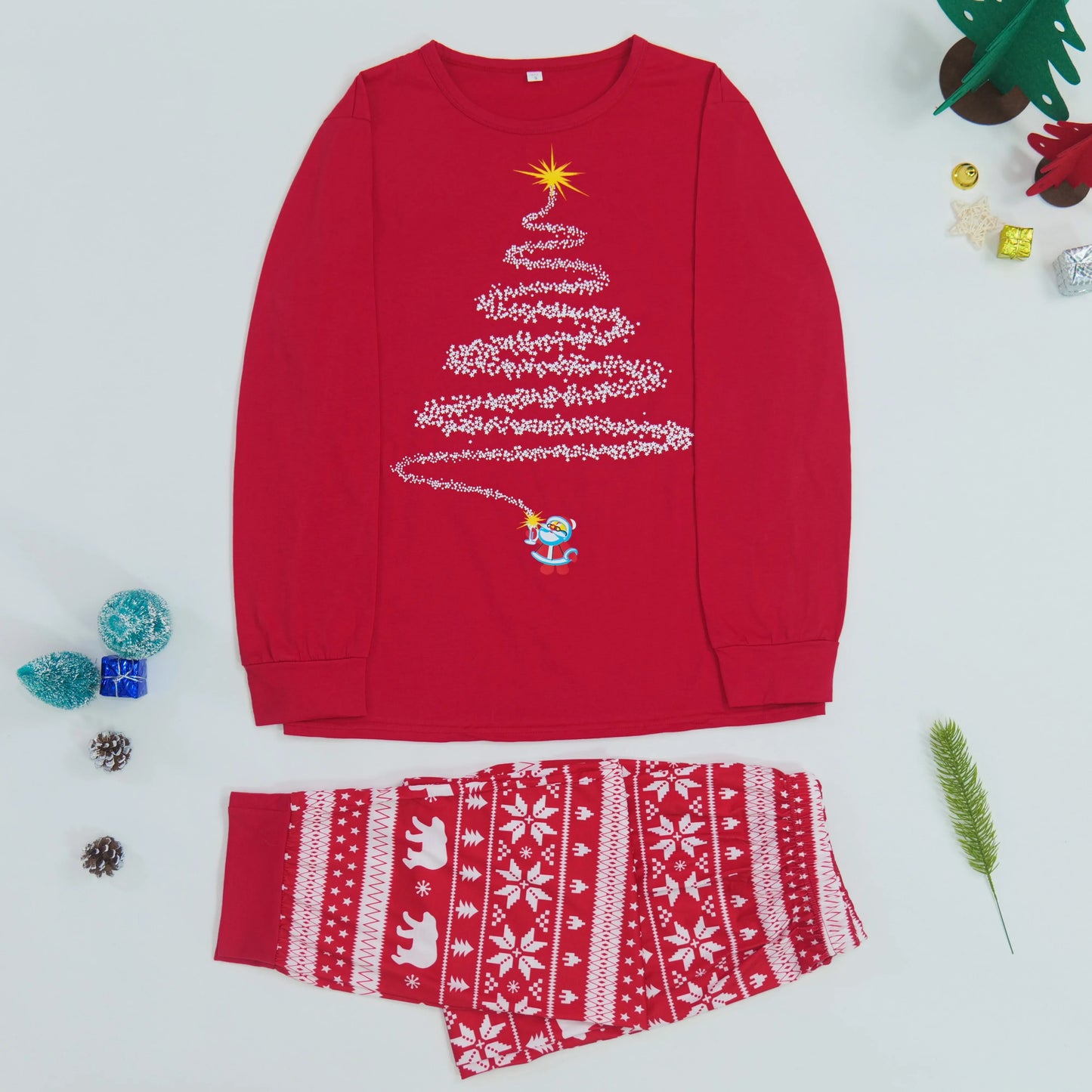 2025 New Family Christmas Pajamas Mom Dad Kids Matching Clothing Set Baby Romper Pjs Soft Loose 2 Pieces Suit Homewear Xmas Look