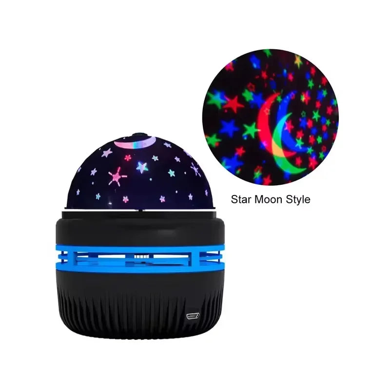 Night Lights USB Rotating Projector Lamp Magic Ball Moon Star Christmas Lights Home Room Atmosphere Decorations